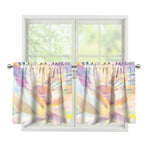 Bright Holographic Print Tier Curtains