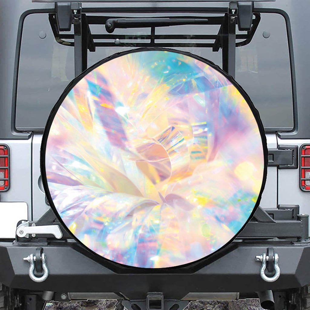 Bright Holographic Print Tire Cover