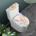Bright Holographic Print Toilet Lid And Tank Cover Set