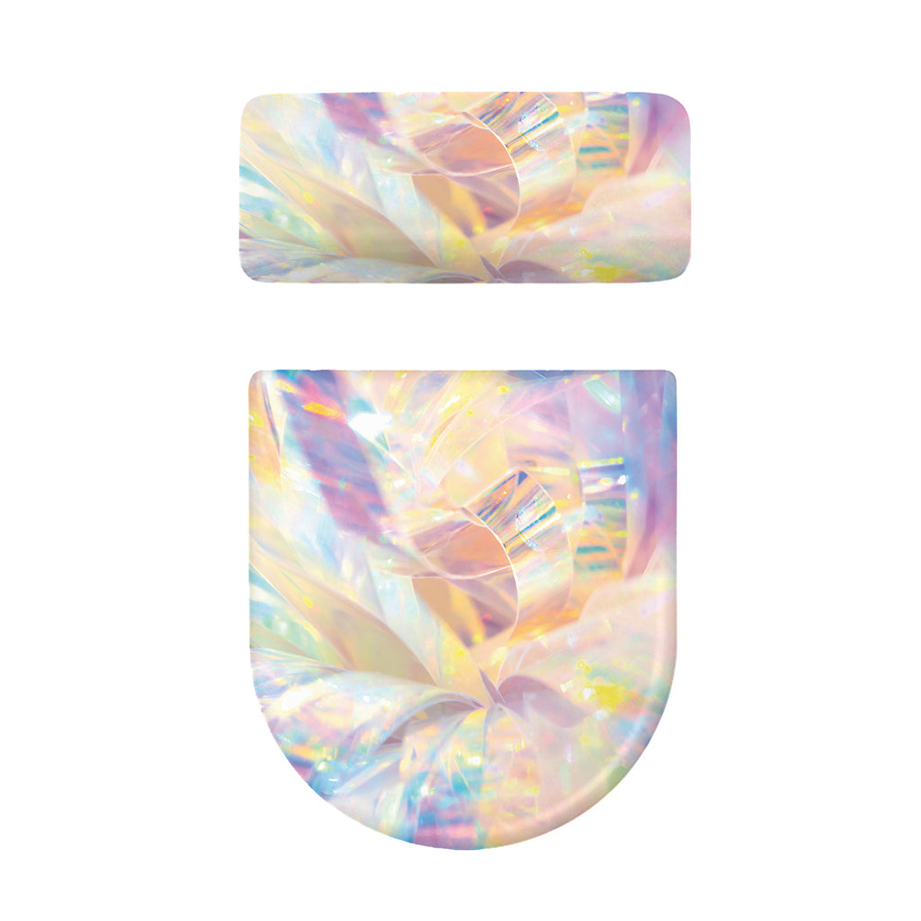 Bright Holographic Print Toilet Lid And Tank Cover Set