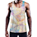 Bright Holographic Print Men's Workout Tank Top