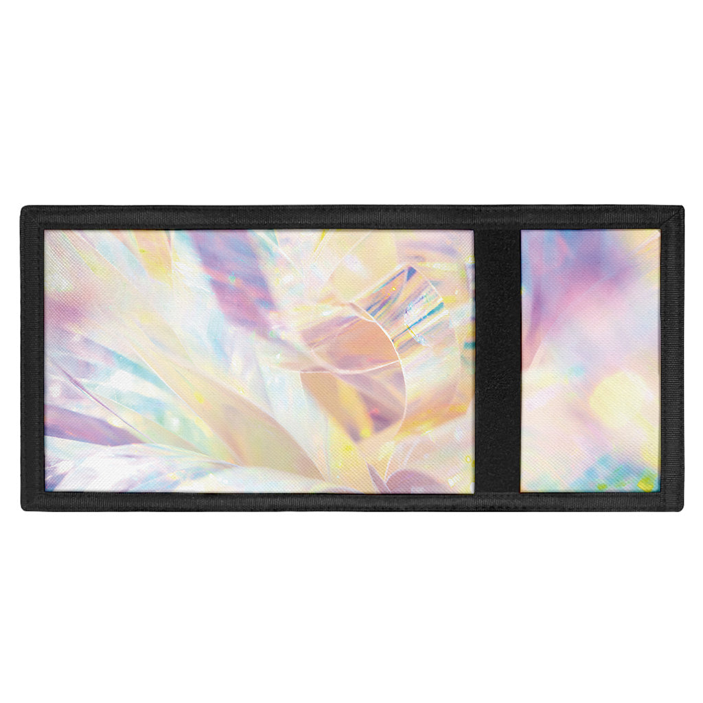 Bright Holographic Print Trifold Wallet
