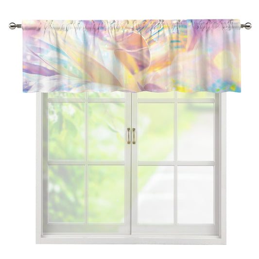 Bright Holographic Print Window Valance