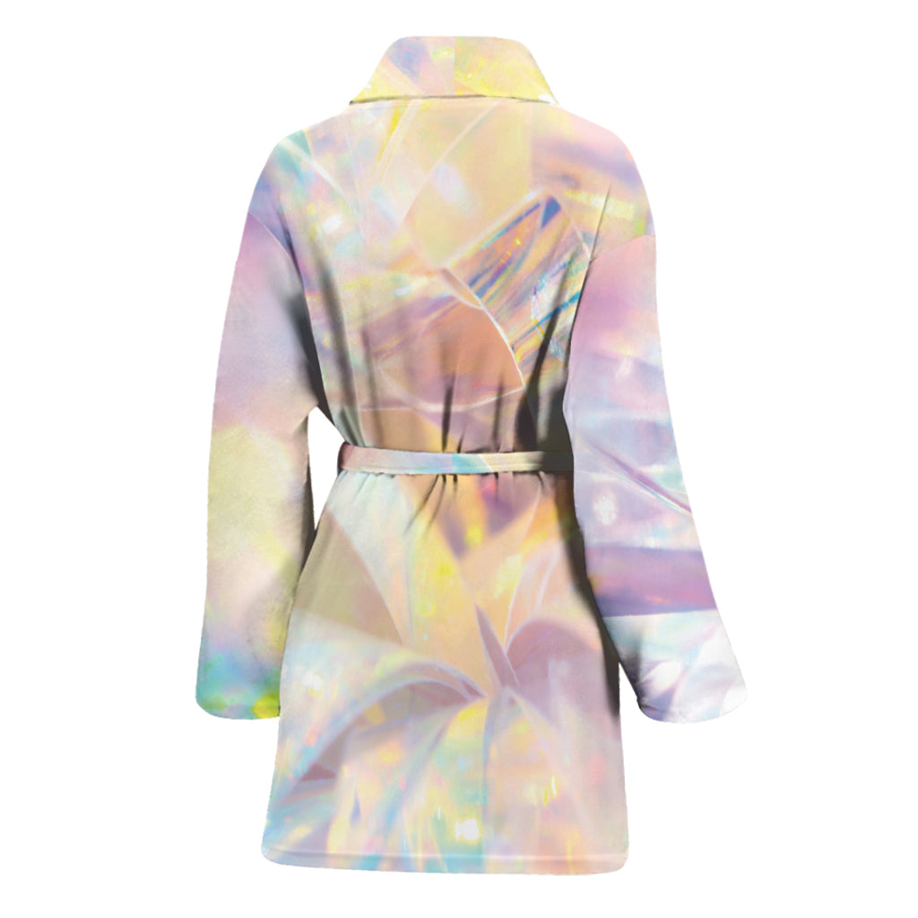 Bright Holographic Print Women's Bathrobe