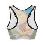 Bright Holographic Print Women's Sports Bra