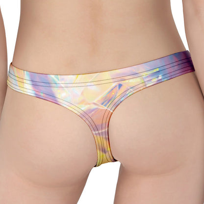 Bright Holographic Print Women's Thong