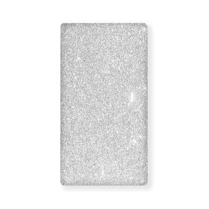 Bright Silver (NOT Real) Glitter Print Baby Crib Sheet