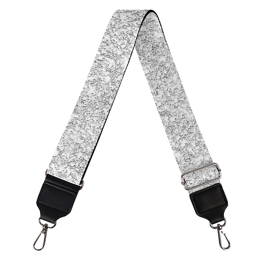 Bright Silver (NOT Real) Glitter Print Bag Strap