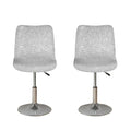 Bright Silver (NOT Real) Glitter Print Bar Stool Covers