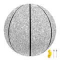 Bright Silver (NOT Real) Glitter Print Basketball
