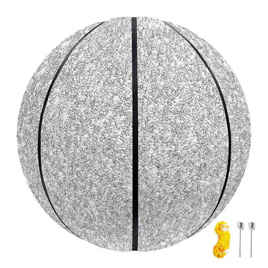 Bright Silver (NOT Real) Glitter Print Basketball