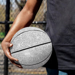 Bright Silver (NOT Real) Glitter Print Basketball