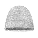 Bright Silver (NOT Real) Glitter Print Beanie