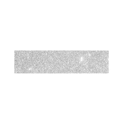 Bright Silver (NOT Real) Glitter Print Bed Runner
