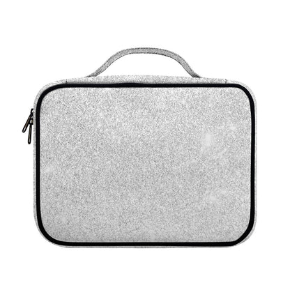 Bright Silver (NOT Real) Glitter Print Briefcase Bible Bag