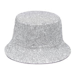 Bright Silver (NOT Real) Glitter Print Bucket Hat