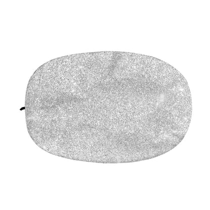 Bright Silver (NOT Real) Glitter Print Car Side Mirror Covers