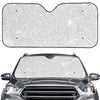 Bright Silver (NOT Real) Glitter Print Car Windshield Sun Shade