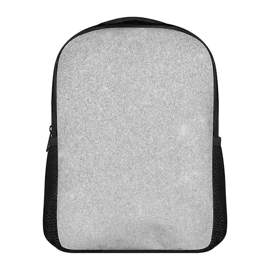 Bright Silver (NOT Real) Glitter Print Casual Backpack