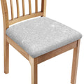 Bright Silver (NOT Real) Glitter Print Chair Cushion Cover