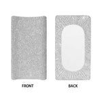 Bright Silver (NOT Real) Glitter Print Changing Pad Cover