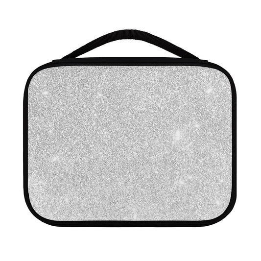 Bright Silver (NOT Real) Glitter Print Classic Bible Case