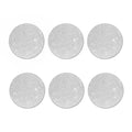 Bright Silver (NOT Real) Glitter Print Coaster Set