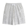 Bright Silver (NOT Real) Glitter Print Cotton Shorts