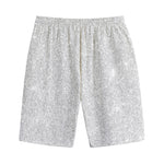 Bright Silver (NOT Real) Glitter Print Cotton Shorts