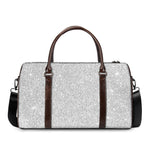 Bright Silver (NOT Real) Glitter Print Duffle Bag
