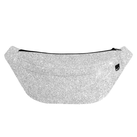 Bright Silver (NOT Real) Glitter Print Fanny Pack