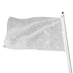 Bright Silver (NOT Real) Glitter Print Flag