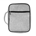 Bright Silver (NOT Real) Glitter Print Front Pocket Bible Bag