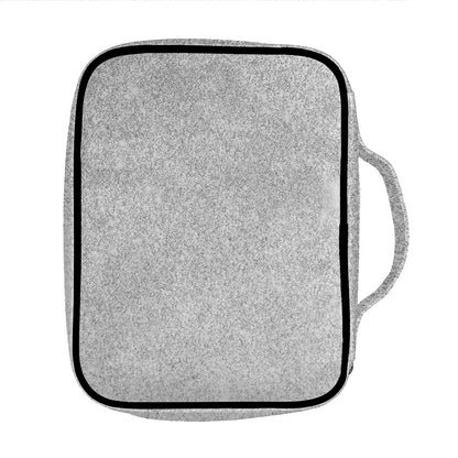 Bright Silver (NOT Real) Glitter Print Front Pocket Bible Bag