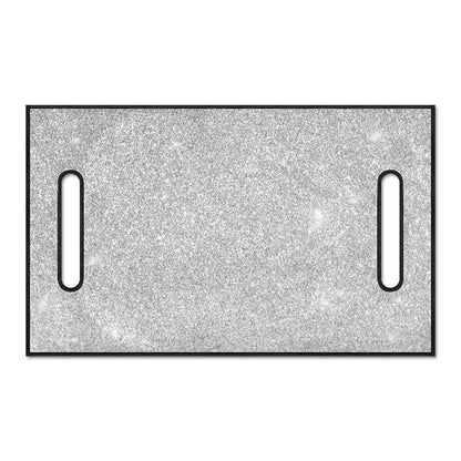 Bright Silver (NOT Real) Glitter Print Golf Cart Seat Cover