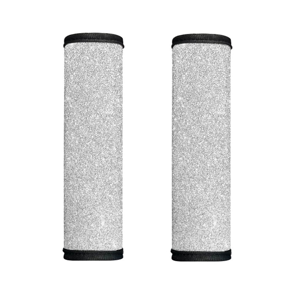 Bright Silver (NOT Real) Glitter Print Handle Covers