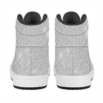Bright Silver (NOT Real) Glitter Print High Top Leather Sneakers