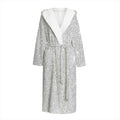 Bright Silver (NOT Real) Glitter Print Hooded Bathrobe