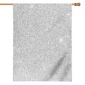 Bright Silver (NOT Real) Glitter Print House Flag