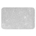 Bright Silver (NOT Real) Glitter Print Indoor Door Mat