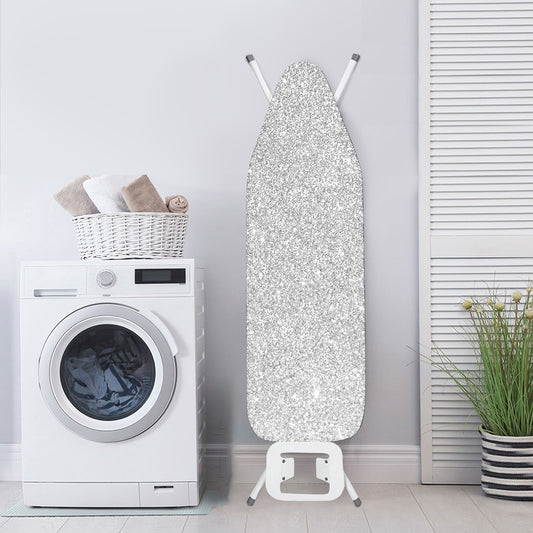 Bright Silver (NOT Real) Glitter Print Ironing Board Cover
