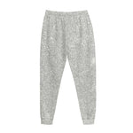 Bright Silver (NOT Real) Glitter Print Jogger Pants