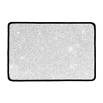 Bright Silver (NOT Real) Glitter Print Kitchen Mat