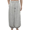 Bright Silver (NOT Real) Glitter Print Lantern Pants