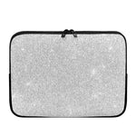 Bright Silver (NOT Real) Glitter Print Laptop Sleeve
