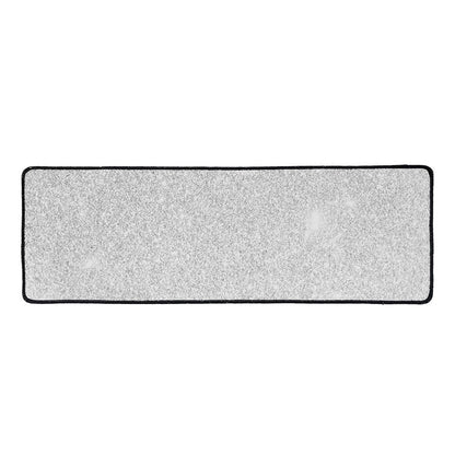 Bright Silver (NOT Real) Glitter Print Long Kitchen Mat