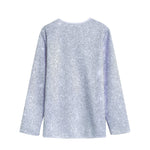 Bright Silver (NOT Real) Glitter Print Long Sleeve Short Coat