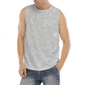 Bright Silver (NOT Real) Glitter Print Men's Fitness Tank Top