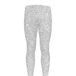 Bright Silver (NOT Real) Glitter Print Men's leggings