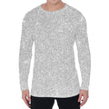 Bright Silver (NOT Real) Glitter Print Men's Long Sleeve T-Shirt